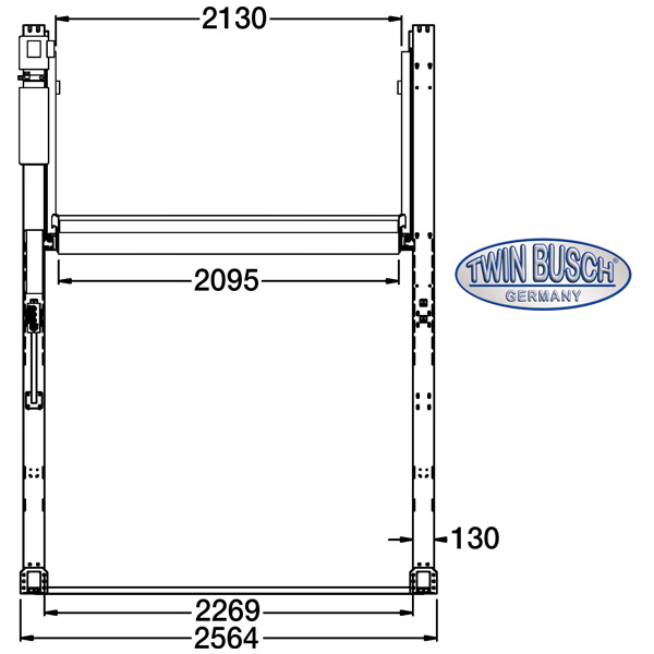 TW227P-230-G: Pont 2 colonne Parking 2,7 T - electromagnétique - GREY-Line – Image 11