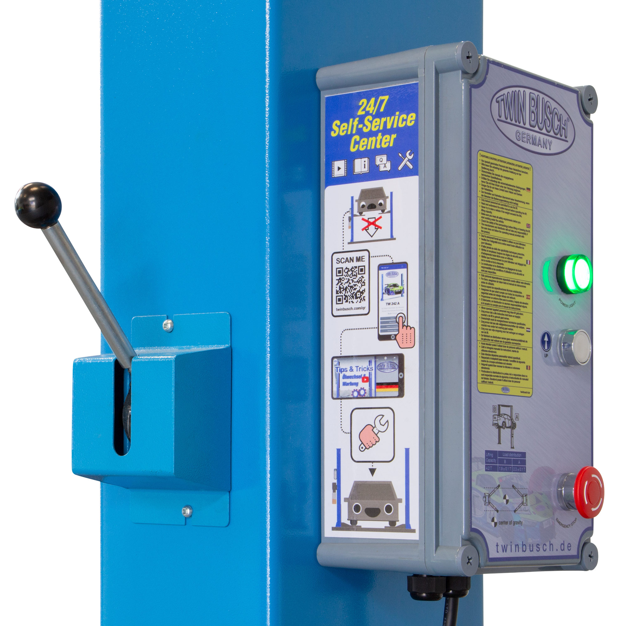 TW242M-230: Pont 2 colonnes BASIC LINE 4.2 T - Semi automatique – Image 9