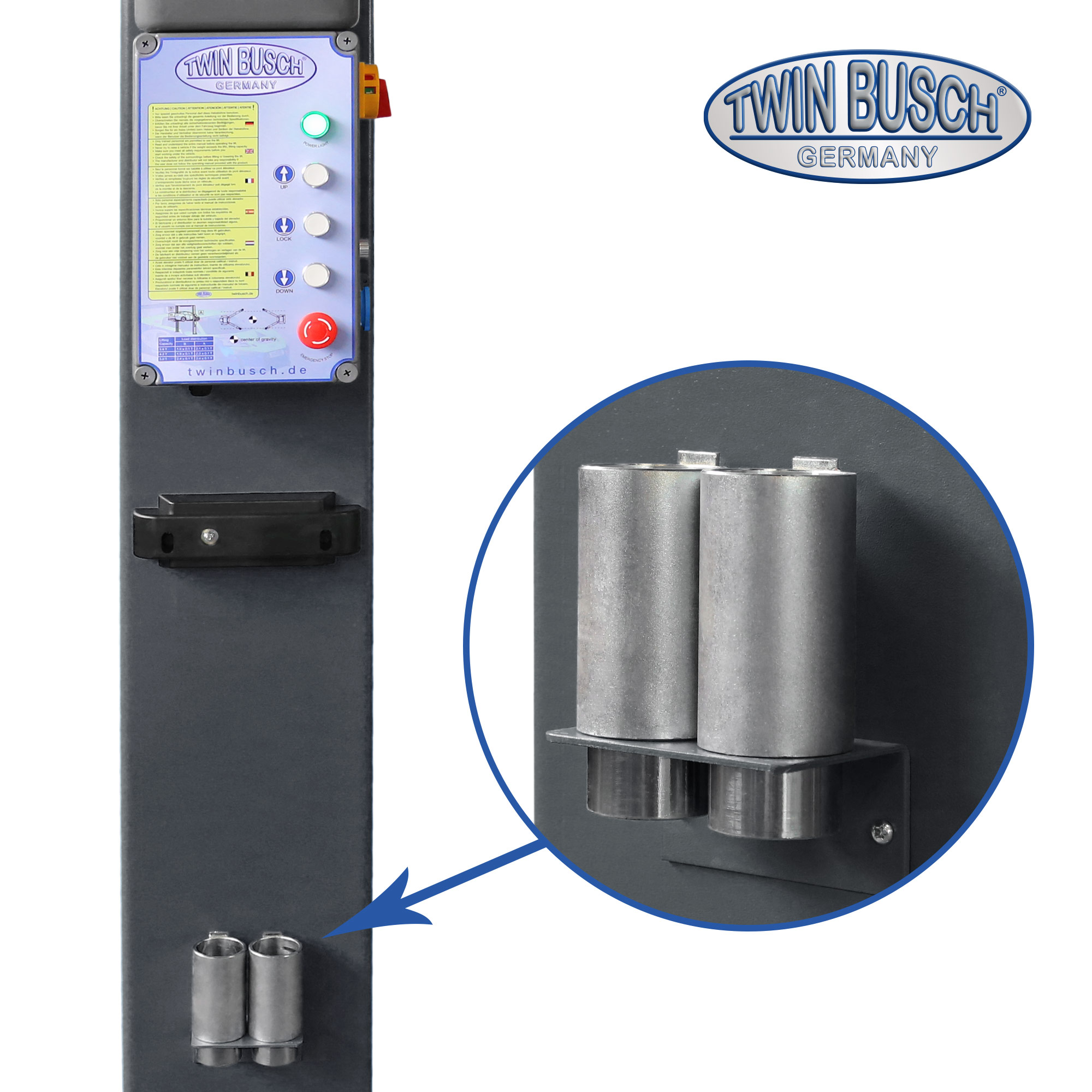 TW250B4.5-400: Pont 2 colonnes Heavy-Line | sans embase 5.0 T – Image 4