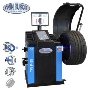 Équilibreuse de roues Twin Busch TWF-95 – Professionnelle automatique – Écran LCD