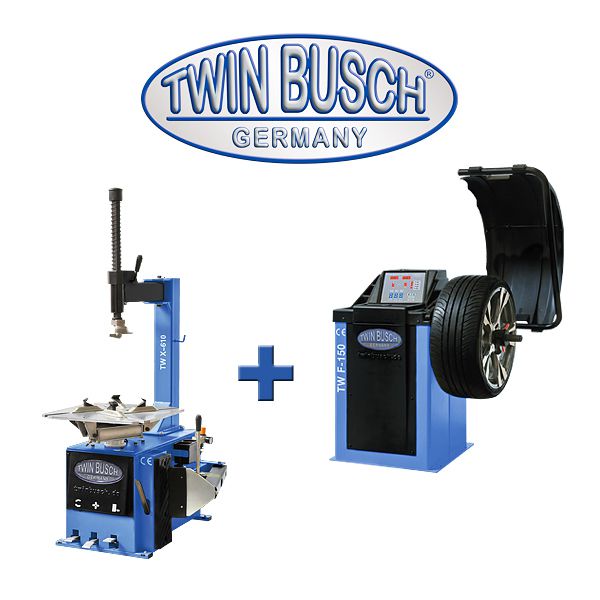 Pack Atelier Twin Busch TWX-610 + TWF-150 – Démonte-pneus + Équilibreuse de roues