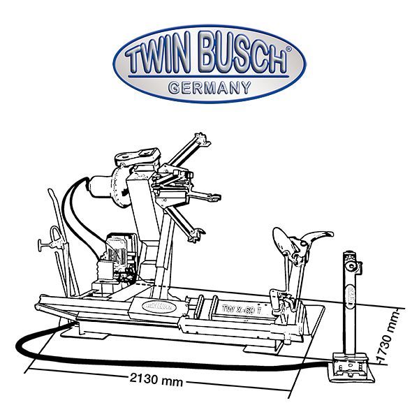 Démonte-pneus Twin Busch TWX-60T – Poids lourds – 14" à 42" – Image 9