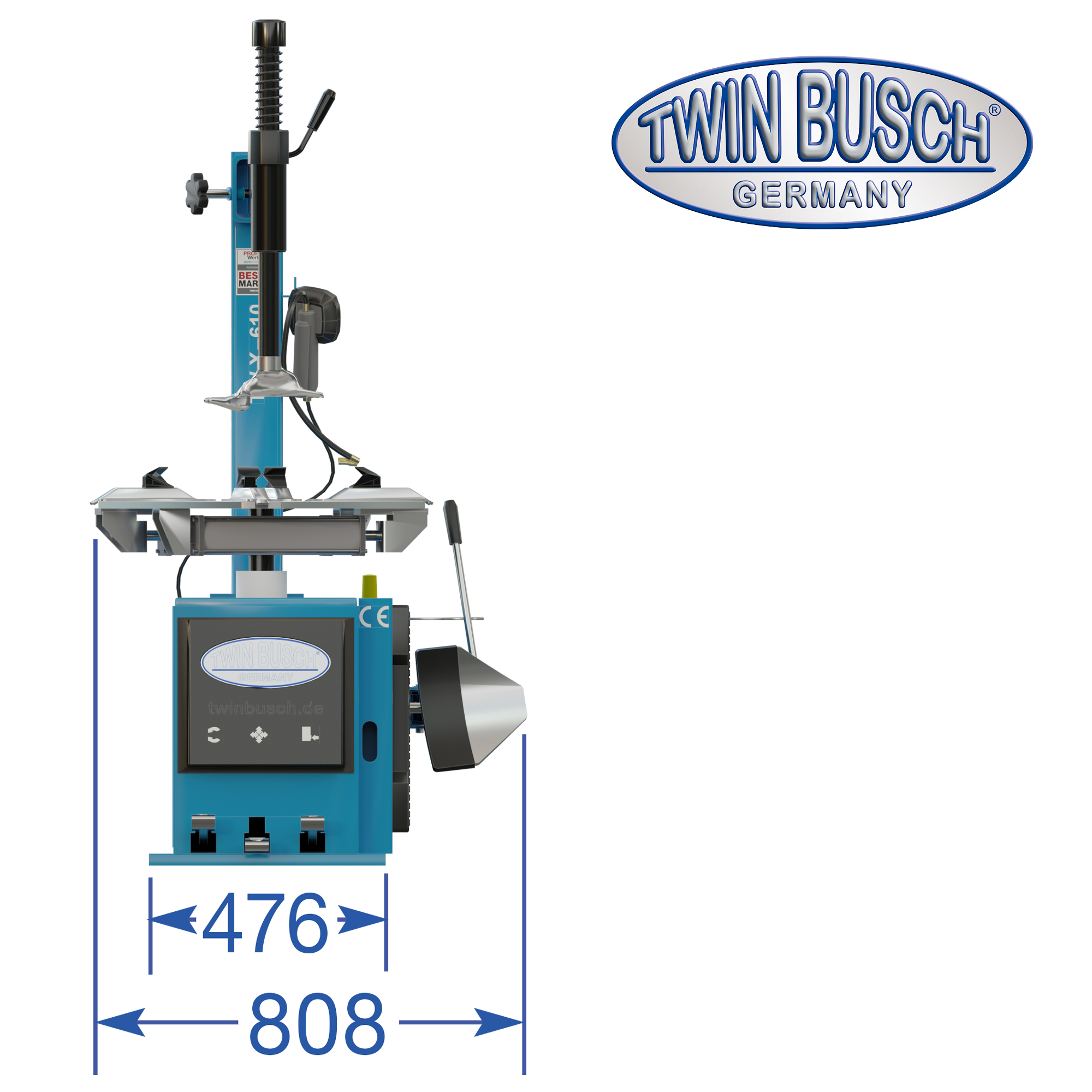 Démonte-pneus Twin Busch TWX-610 – BASIC-Line – Semi-automatique – Image 10